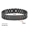 Curved Titanium Steel Men's Watch Strap - Adjustable Fashion Bracelet with Customizable Patterns