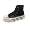 Japanische High-Top-Canvas-Schuhe, neue Mädchenschuhe, vielseitige Plateau-Schuhe, Ins-Stil, großer Zehenbereich und dicke Sohle