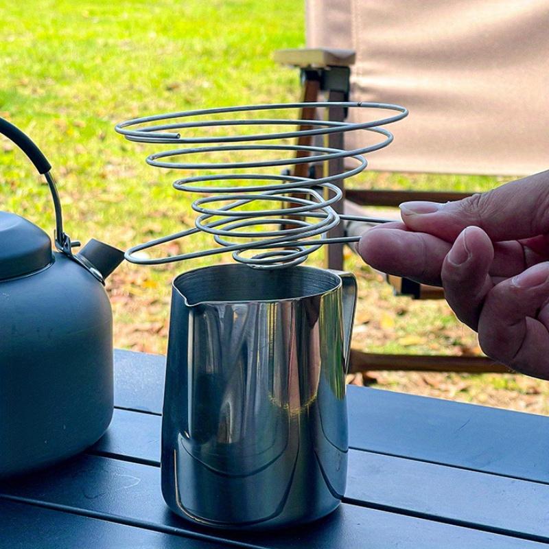 1 Stück Outdoor Camping Kaffee-Tropfgestell, Edelstahl Handgebrühter Kaffeefilter, Tragbarer Faltbarer Kaffeefilterbecher für Camping