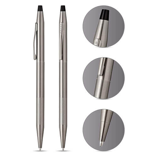 Cross Classic Century Titanium Grey & MicroKnurl Ballpoint Pen