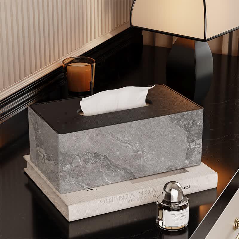 

Luxury Stone Light Gray Desktop Tissue Box