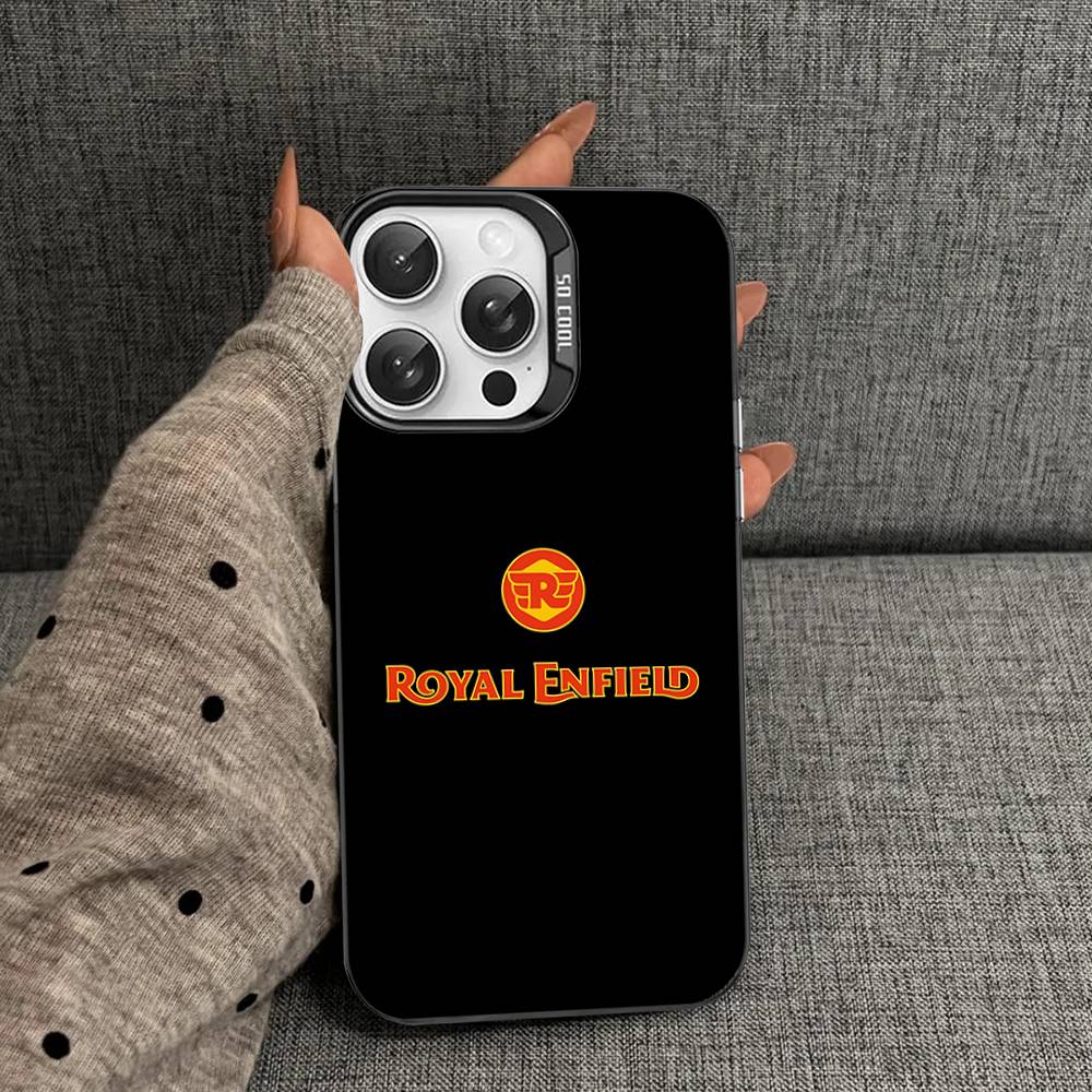 R-ROYALS E-ENFIELDS Logo Colorful Shockproof For IPhone 17 11 12 13 14 15 16 Pro Max 16E Plus Phone Cover