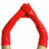 Womens Extended Patent Artificial Leather Coated Pole Dance Performance Hand Wear Spooky Season Role Play  Attire Accessories Night Spot Sensual