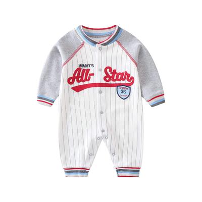 Boys Baseball Winter Autumn Long Sleeve Baby Clothes Newborn Underwear Romper Jumpsuit Baby Clothes Open Front Baby Romper Jumpsuit [GORBAST] [90]