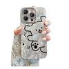 Doodle Puppy Is Suitable for Apple 16promax Cute Phone Case Chain  Iphone15 Protective Case 14 Stand