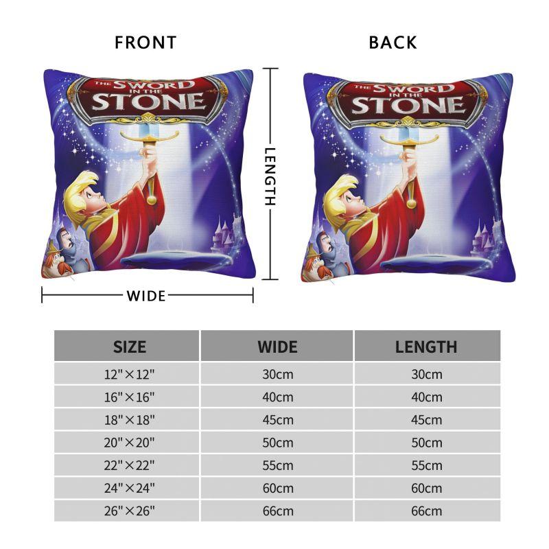 Custom Disney The Sword In The Stone Animated Movies Luxury Throw Pillow Cover Living Room Decoration Cushions for Sofa