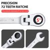 Movable Head Ratchet 7-piece Set, Open Tool -purpose 72-tooth