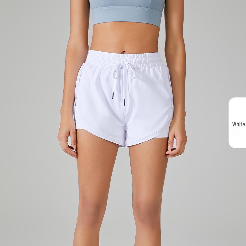 Women's Quick-Dry Yoga Running Shorts - Loose, Anti-Exposure, Two-in-One Design with Pockets