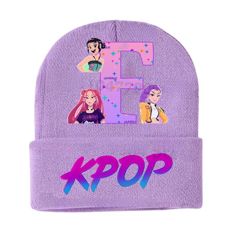 Demon Slayer KPOP Cartoon Pletená čepice - Teplá venkovní vlněná čepice pro děti