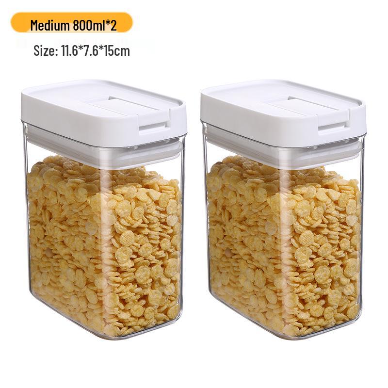Rectangular Airtight Food-Grade Noodle Storage Jar for Kitchen