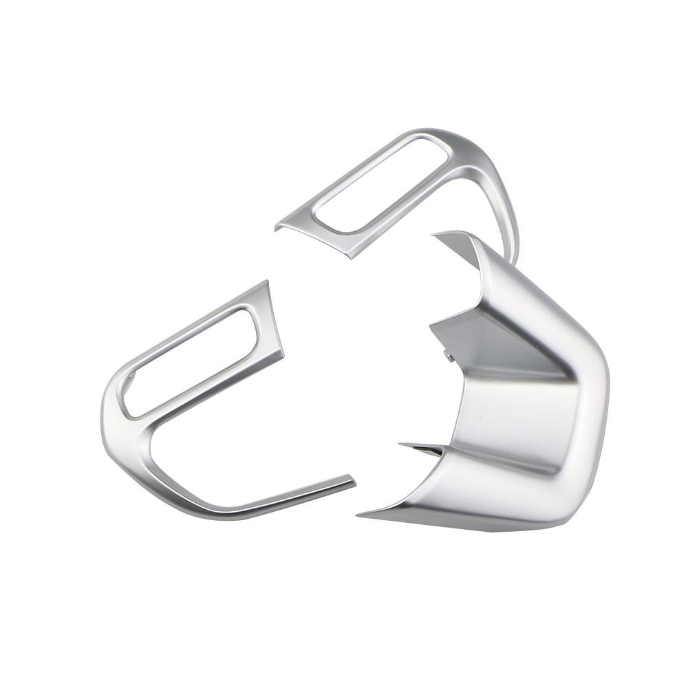 

For Jeep Renegade 2015-2022 for Jeep Compass 2017-2020 ABS Car Interior Sticker Steering Wheel Trim Cover Decoration серебряный