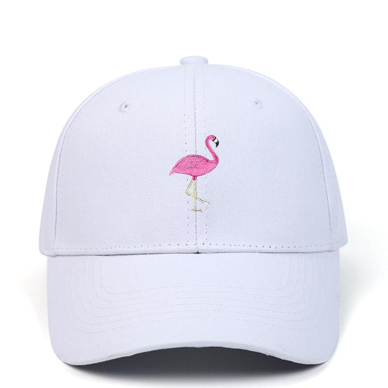 Unisex Cotton Flamingo Embroidered Baseball Cap for Outdoor Activities