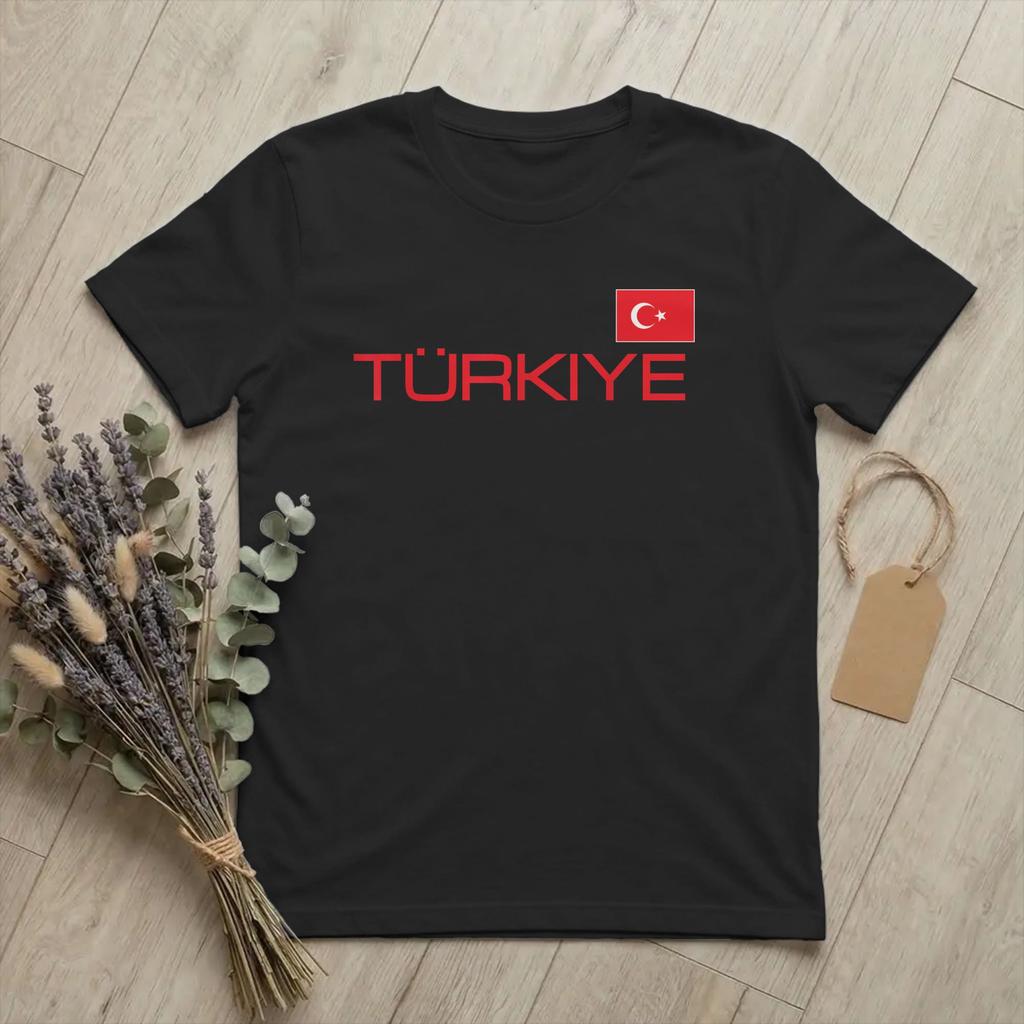 Flag of Turkey Souvenir Unisex T Shirt Turkish Patriot Cool Tees Short Sleeve Crew Neck TShirts Pure Cotton Plus Size Clothes