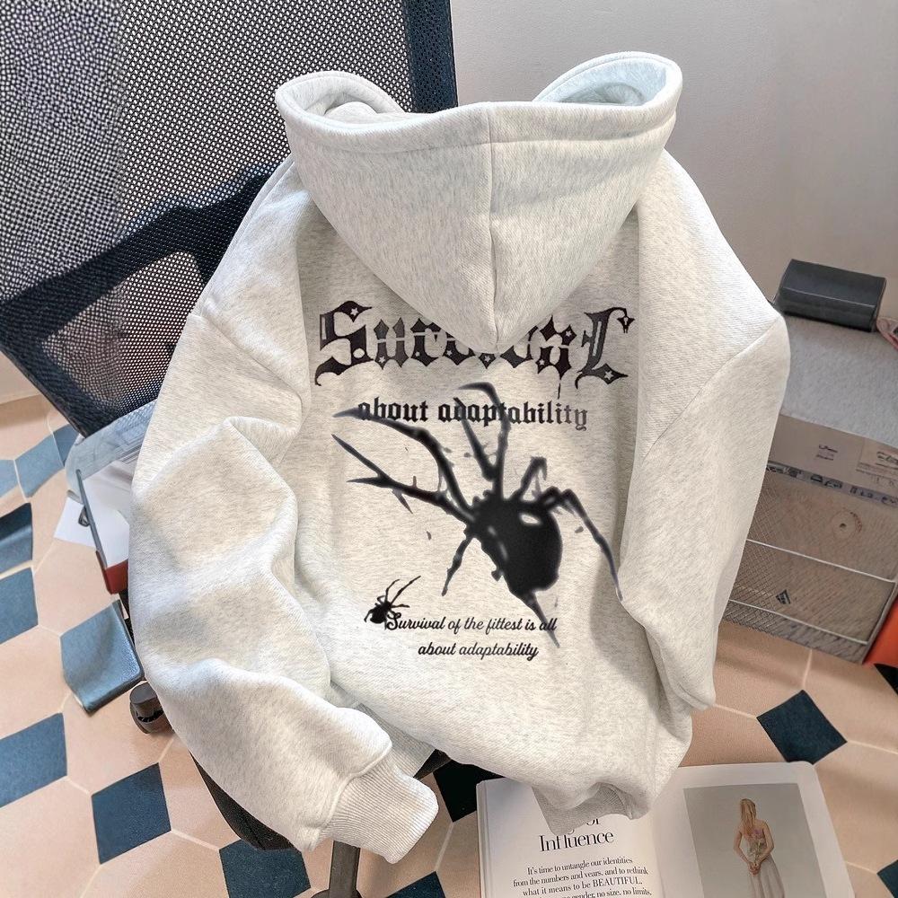 

Ретро хіп-хоп толстовка з капюшоном для чоловіків зима нова хіп-хоп атмосфера парне пальто XXL