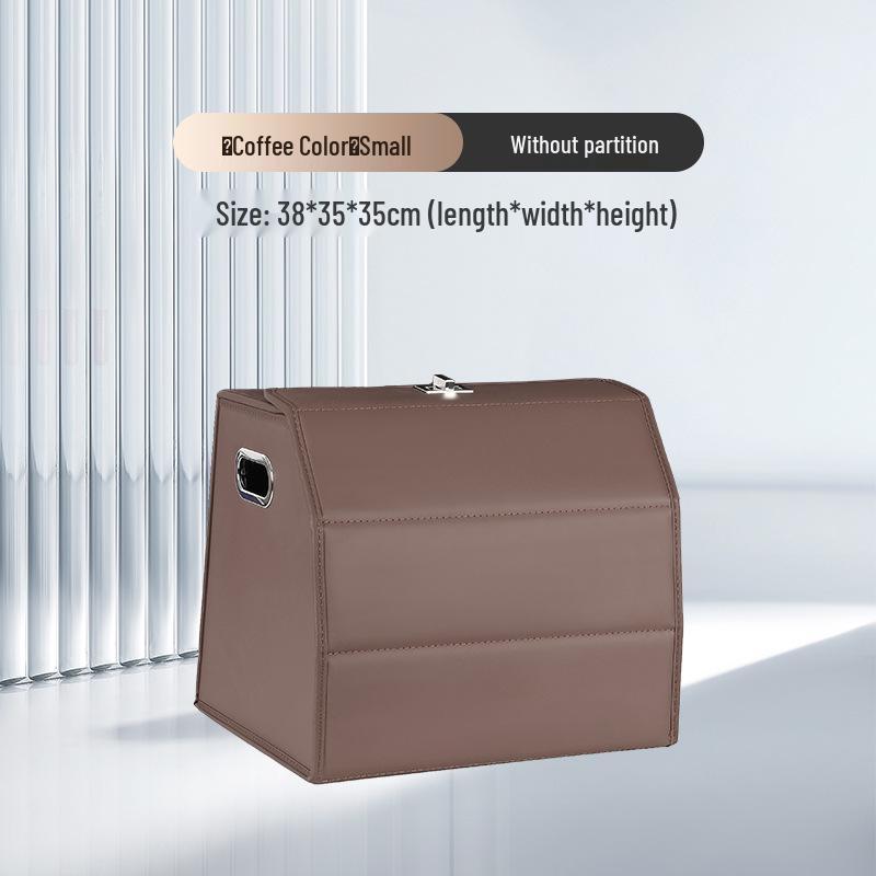 

Кожаный органайзер для багажника автомобиля с откидной крышкой - Многофункциональный и складной