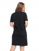 Women's Cotton Dress Short Sleeve Above Knee Comfortable MORAJ S BLACK