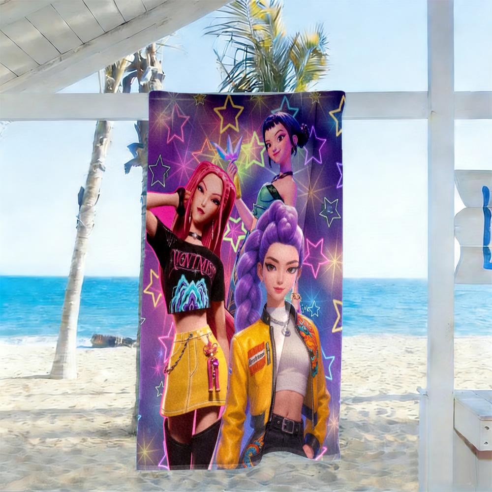 Virtual Fashion Show Beach Towel Quick-Dry Soft Microfiber Comfortable Lightweight Suitable for Swimming, Gym, Camping, Yoga Vacation