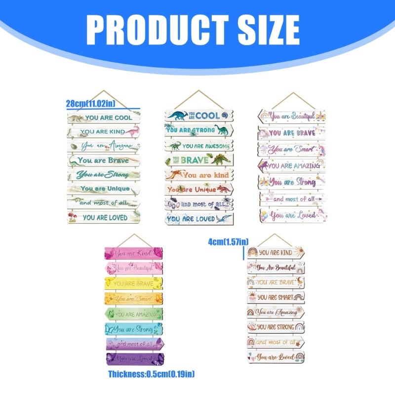 Wooden Hanging Motivational Wall Art Decoration Sign Inspirational Wall Art Decors Inspiring Positive Quotes Wall Decors