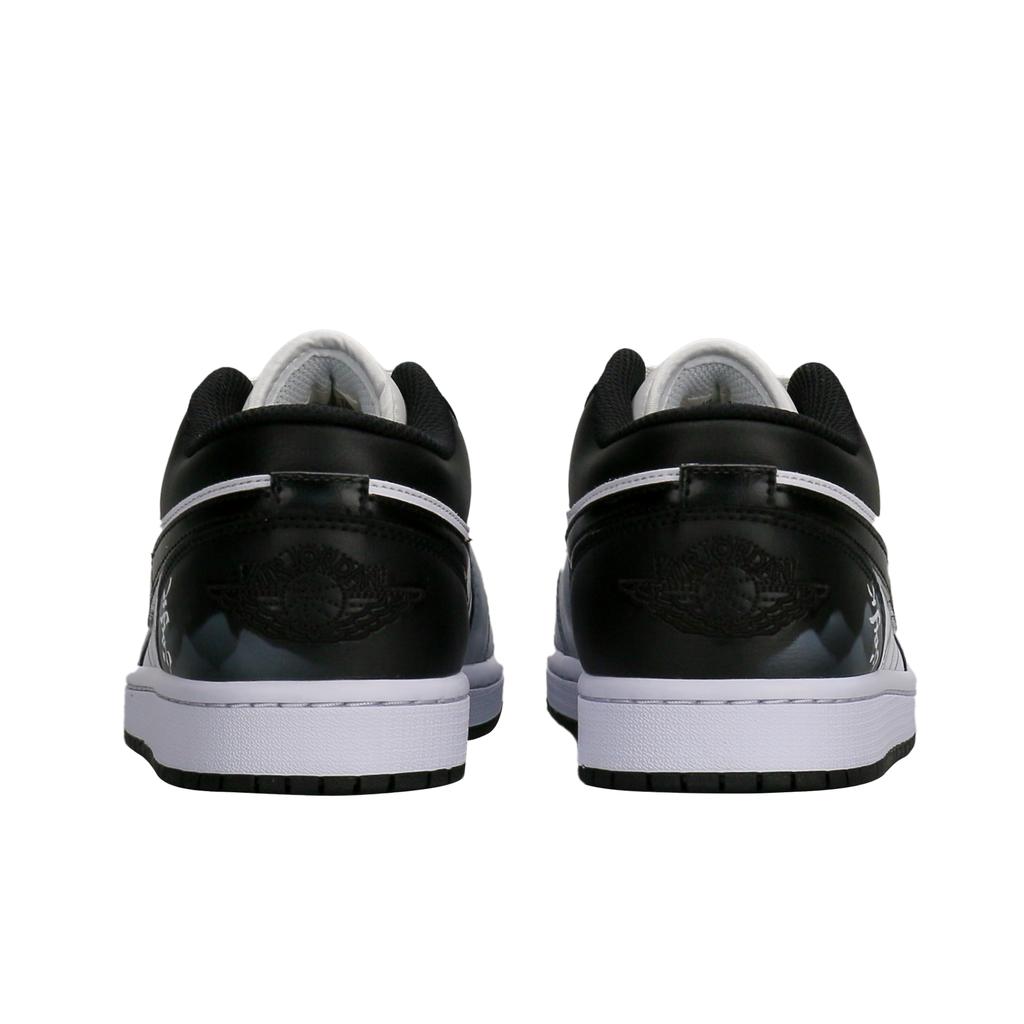 Jordan Air Jordan 1 Low top Vintage Basketball Shoes Unisex Black White Gray DC0774-101(Team577-S-BOX)