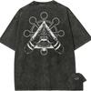 Jujutsu Kaisen Sukuna T Shirt Men Mahoraga Wheel Vintage Acid Wash Streetwear Retro Japanese Anime Graphic Tees 2026 Summer New