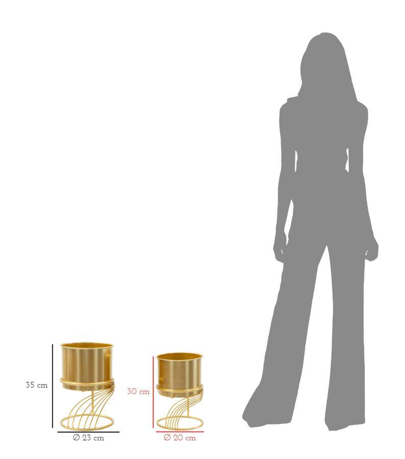 Vasenhalter Spiralförmig Set 2 Stk. Cm Ø 23X35-20X30