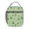 Avocado Bread Cup Bottle Breakfast Insulated Lunch Bag for Women Cooler Thermal Food Box Tote Leakproof Lunch Boxes Container