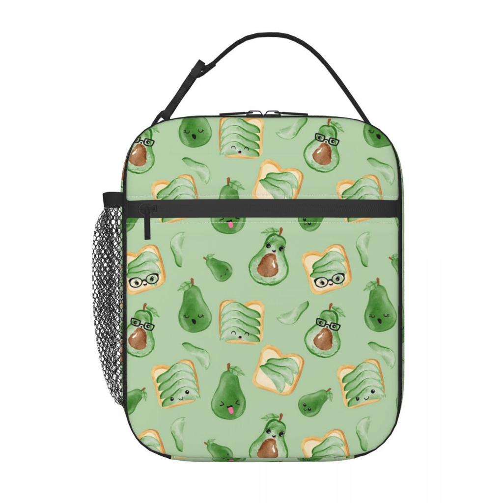 Avocado Bread Cup Bottle Breakfast Insulated Lunch Bag for Women Cooler Thermal Food Box Tote Leakproof Lunch Boxes Container