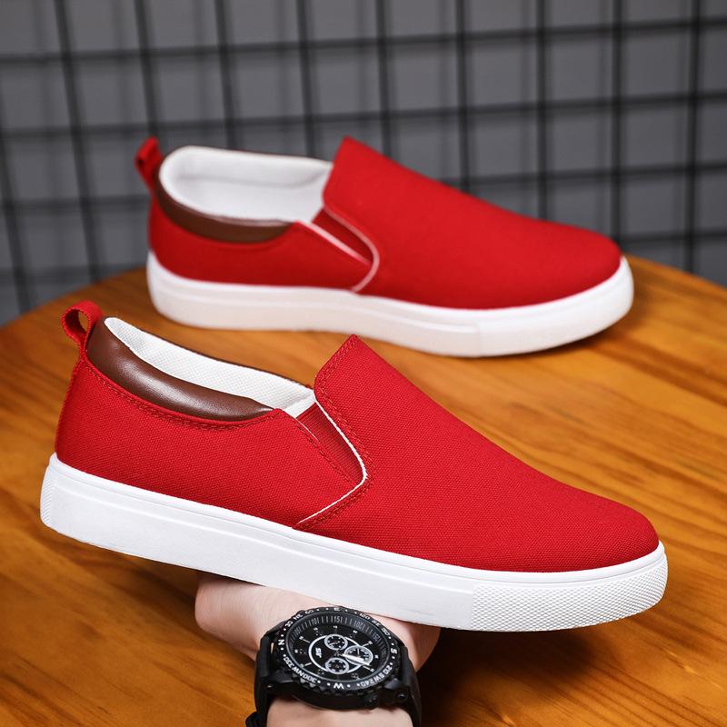 2025 New Canvas Sneakers: Trendy Korean-Style Men's Casual Shoes in Extra-Large Sizes