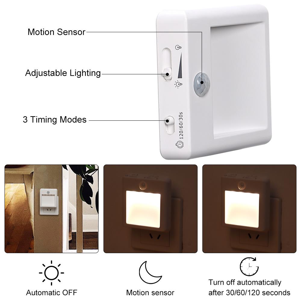 Dimmable Corridor Lamp Motion Sensor Cabinet Light Lighting LED Night Lights Wireless Night Lamp