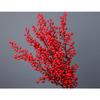 Artificial Red Berry Stem Branch Bright Red 48cm Faux Holly Berry Pick for Xmas Holiday Home Decor Vase Arrangement