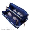 PACAPO Eyeglass Holds 2 Double Little 7 x 18 x 4 cm [Lakurasu] Case, Pairs, Zipper, Moomin, My, Navy,