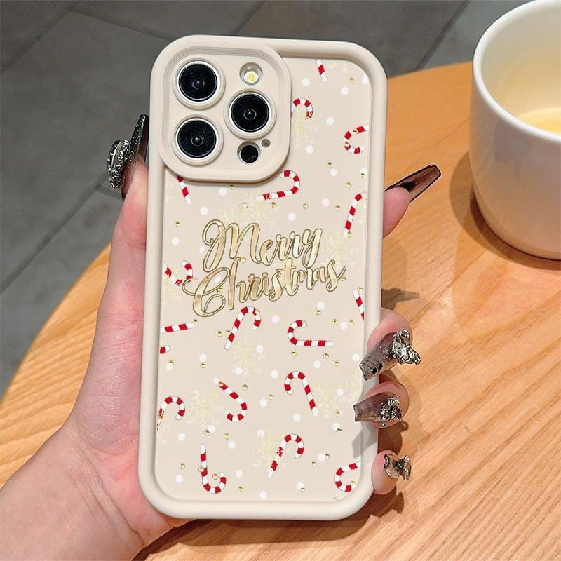 Christmas candy images suitable for iPhone 16/17 Pro Max iPhone 15/14 phone cases 13 shockproof 12 premium 11