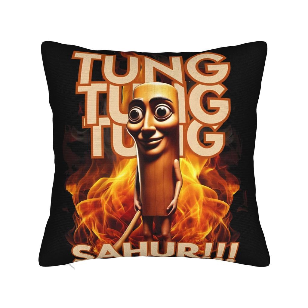 Meme Divertente Cervello Marcio Italiano Tung Tung Sahur Sei Sette Federe Federa Per Divano Camera da Letto Decorazioni per la Casa Morbida Copertura per Cuscino