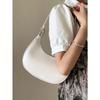 New Fashionable And Simple Crescent-Shaped Bright Surface Shoulder Bag, With A Distinctive Texture And Classic Look That's Suitable