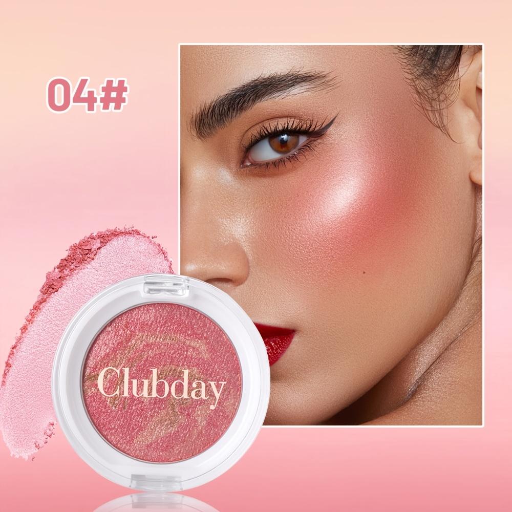 JULYSTAR Five Color Pearlized Fine Glitter Microparticle Pentel Blush Stereoscopic Contouring Tri-Color Marbled Blush