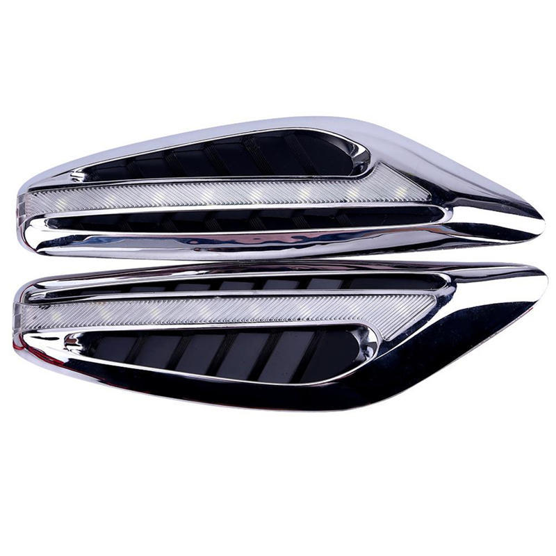 Pair(2Pieces) Universal Blade Steering Light Fender Side Marker Light Car Led Turn Signal Lamps Yellow Red Blue White