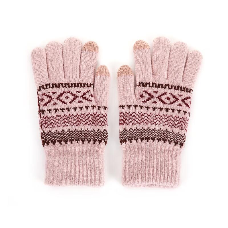 Unisex Touchscreen Jacquard Gestrickte Warme Handschuhe