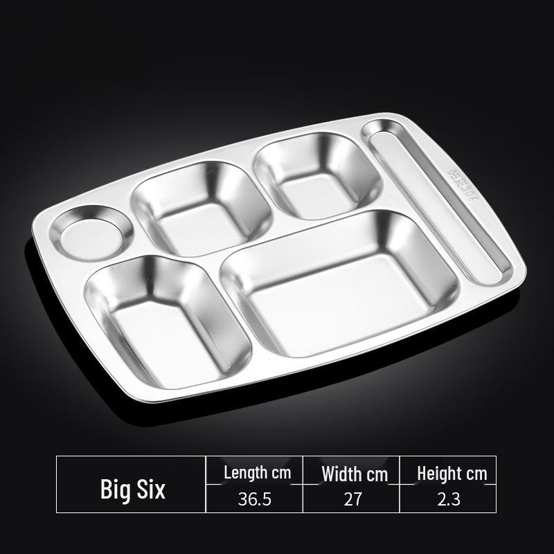 

Ming Ling 304 Stainless Steel 6-Compartment Cafeteria Tray