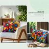 Vibrant Mexican Flowers Pillowcase Printed Polyester 45x45cm Throw Pillowcover Decorative Sofa Cushion Pillowslip Home Decor