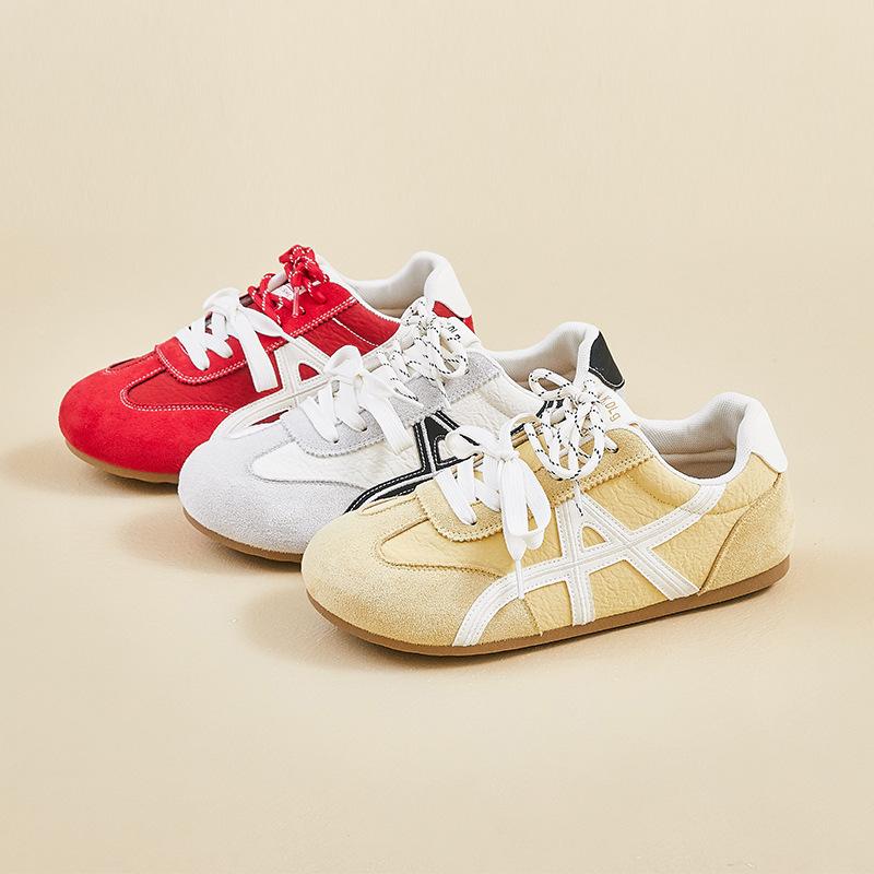 ins new German training shoes female spring student sports running casual street shooting thick sole increase
