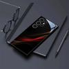 Einfache und hochwertige schwarze gehärtete Glas-Handyhülle geeignet für Samsung Galaxy S26 S25 S24 S22 S21 S20 FE/Ultra/Plus sturzsicher