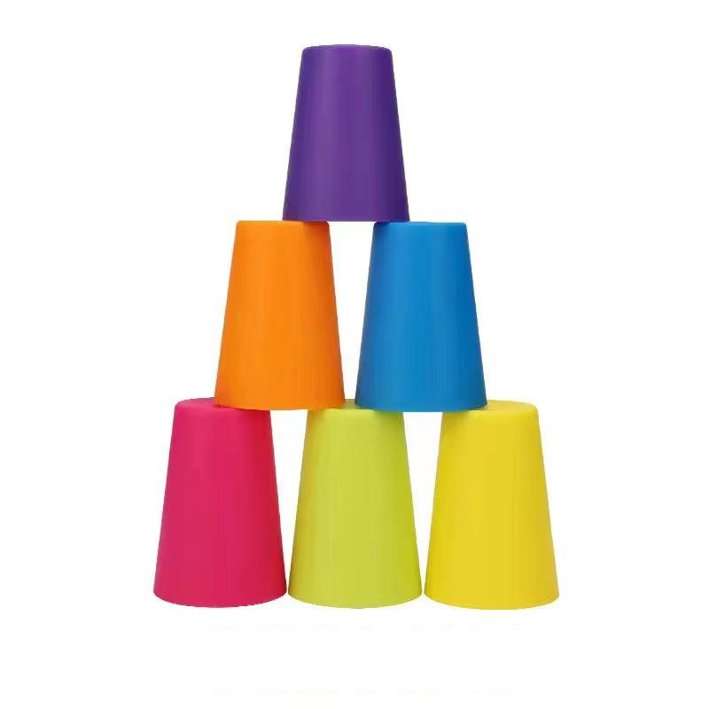 Montessori Stack Cup Speed Game Toys with Card Color Cognition Logic Parent-child Interactive Toys for Kids Early Education Toy