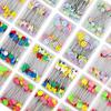 50 db Dobozos varrótűk Fejtűk Hímző Patchwork Tűk Varráshoz Barkács varrás Varró ékszer Dekoráció