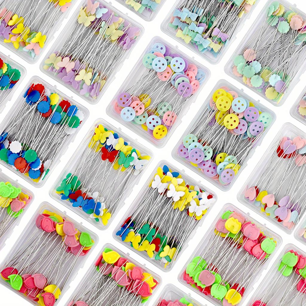 50Pcs Box Dressmaking Pins Head Pins Embroidery Patchwork Pins For Sewing DIY Sewing Dressmaker Jewelry Decoration