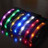 LED Nylon Hund Kjæledyr Katt Halsbånd Sikkerhet Natt Halskjede Anti-tapt Blinkende Glitter Halsbånd for Hund Gåtur