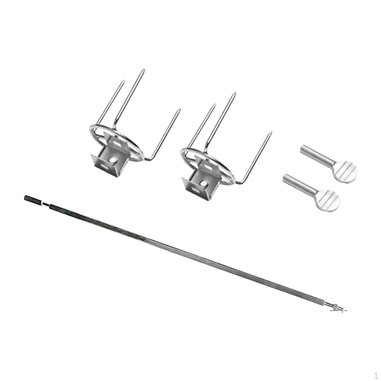 

Держатель для куриных шампуров с вращающейся вилкой для запекания 34cm