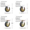 Heavy-Duty Silent Caster Wheels with Brakes (4, 5, 6, 8-inch) - Limited-Time Special Offer