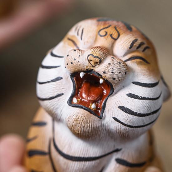 Langlebige Teedekoration in Tigerform, klein, besonders