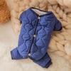Cat Clothes Winter Thickened Warm Simple Quilting Cotton Cardigan Kitten Puppy Autumn Four-legged Cotton-padded Clothes Pet Dog Clothing