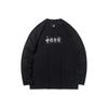 Li Ning Sports Basketball Series Logo Print Loose Round Neck Long Sleeve T-Shirt Men Tops Black AHSR833-1